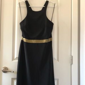 Express Floor-Length Dress with Sheer Bottom